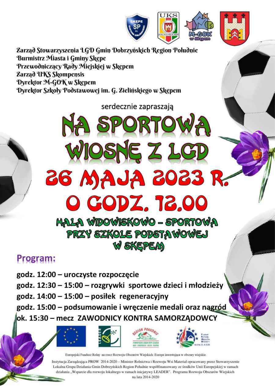 Plakat sportowa wiosna z LGD