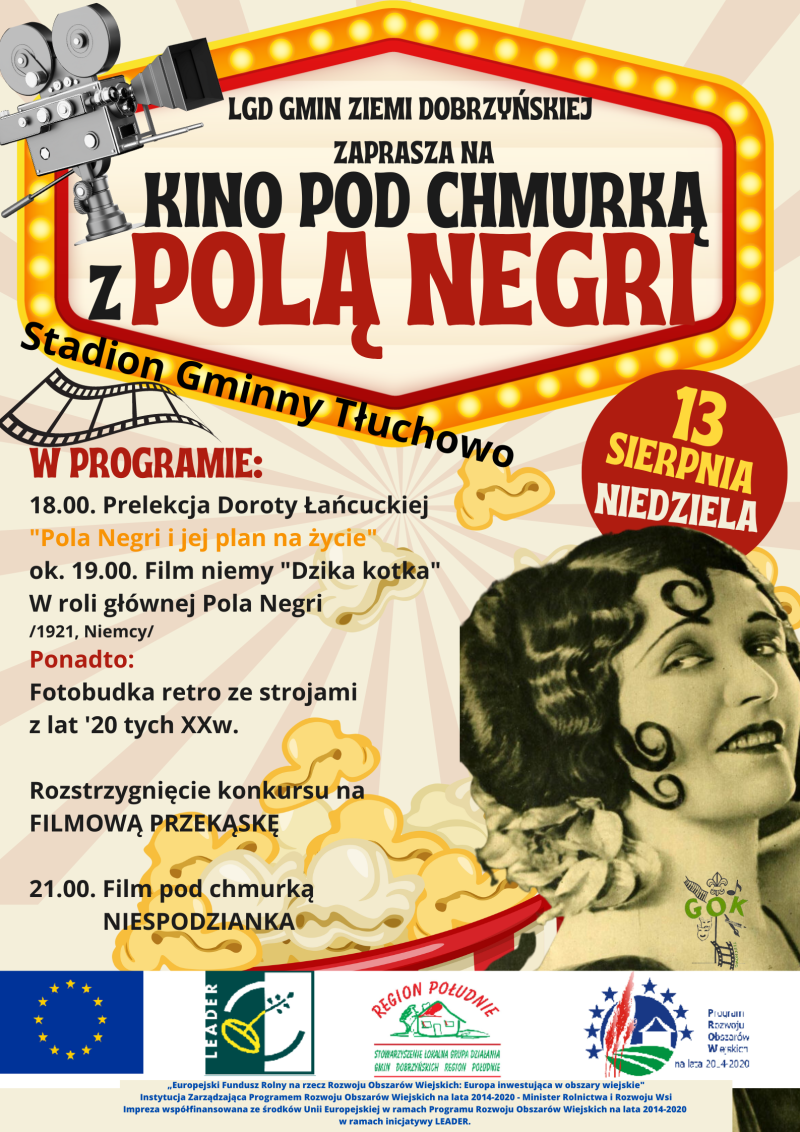 Plakat Kino Pod Chmurką z Polą Negri