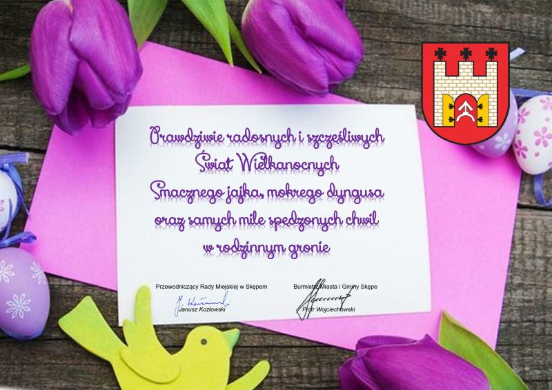 Plakat z życzeniami Wielkanocnymi UMiG