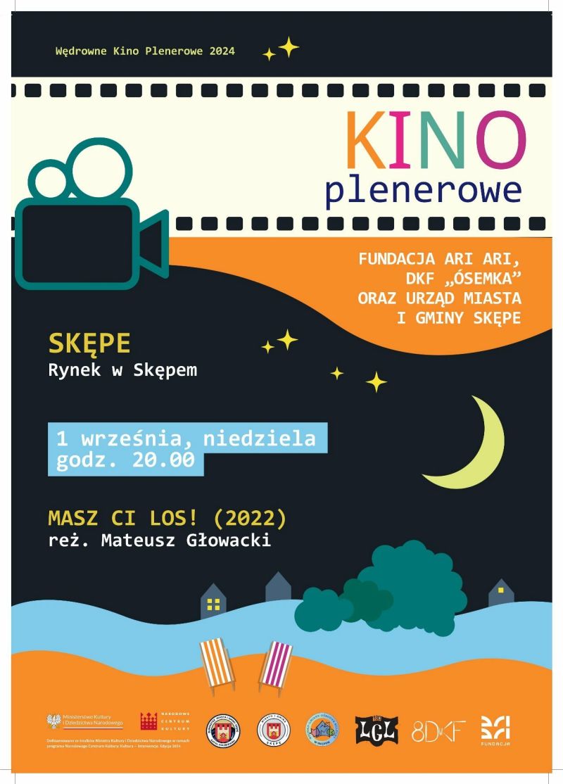 Plakat Kino Plenerowe 1 września 2024 r. godz. 20.00