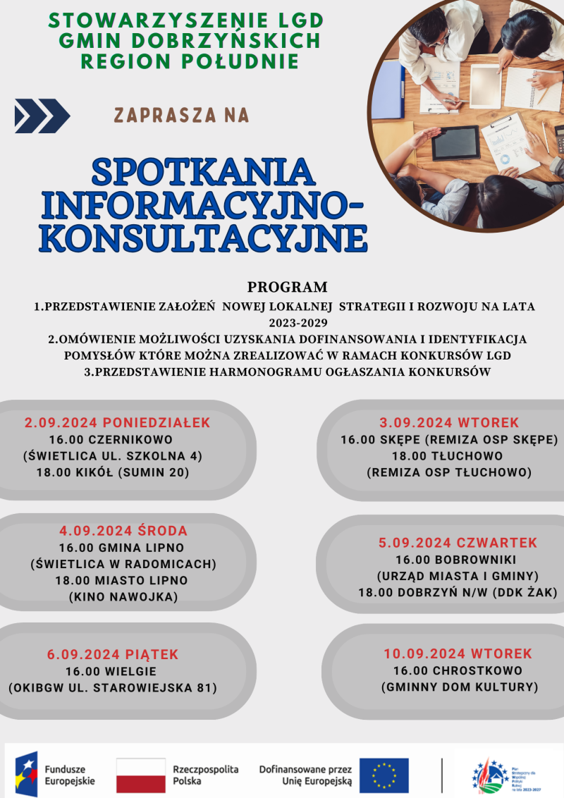 Plakat spotkania informacyjno-konsultacyjne