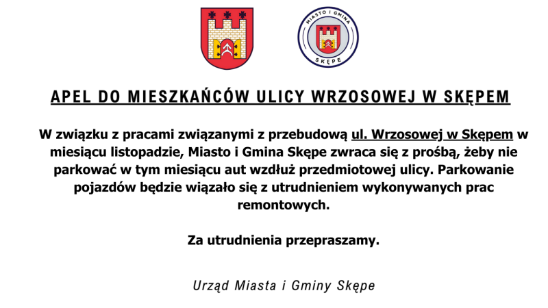 Apel do mieszkańców ul. Wrzosowej