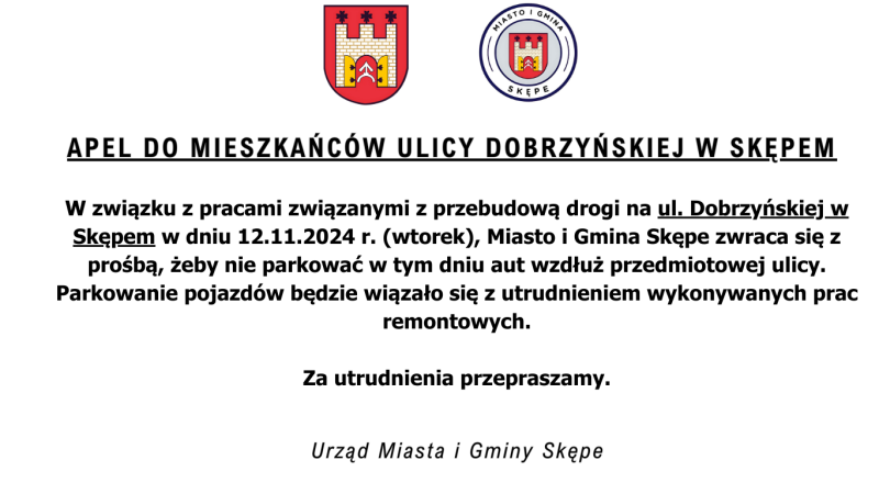 Apel do mieszkańców ul. Dobrzyńskiej