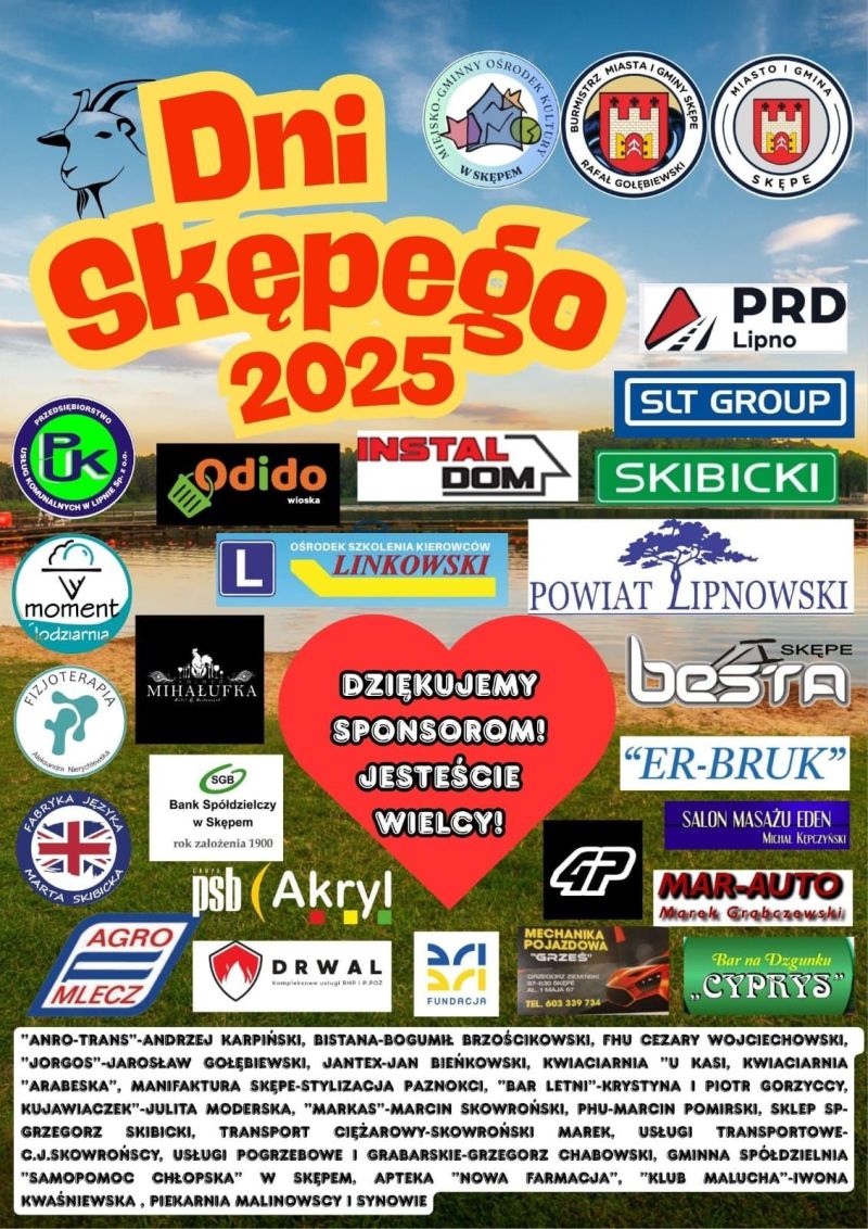 Plakat Dni Skepego wraz ze wszystkimi sponsorami.