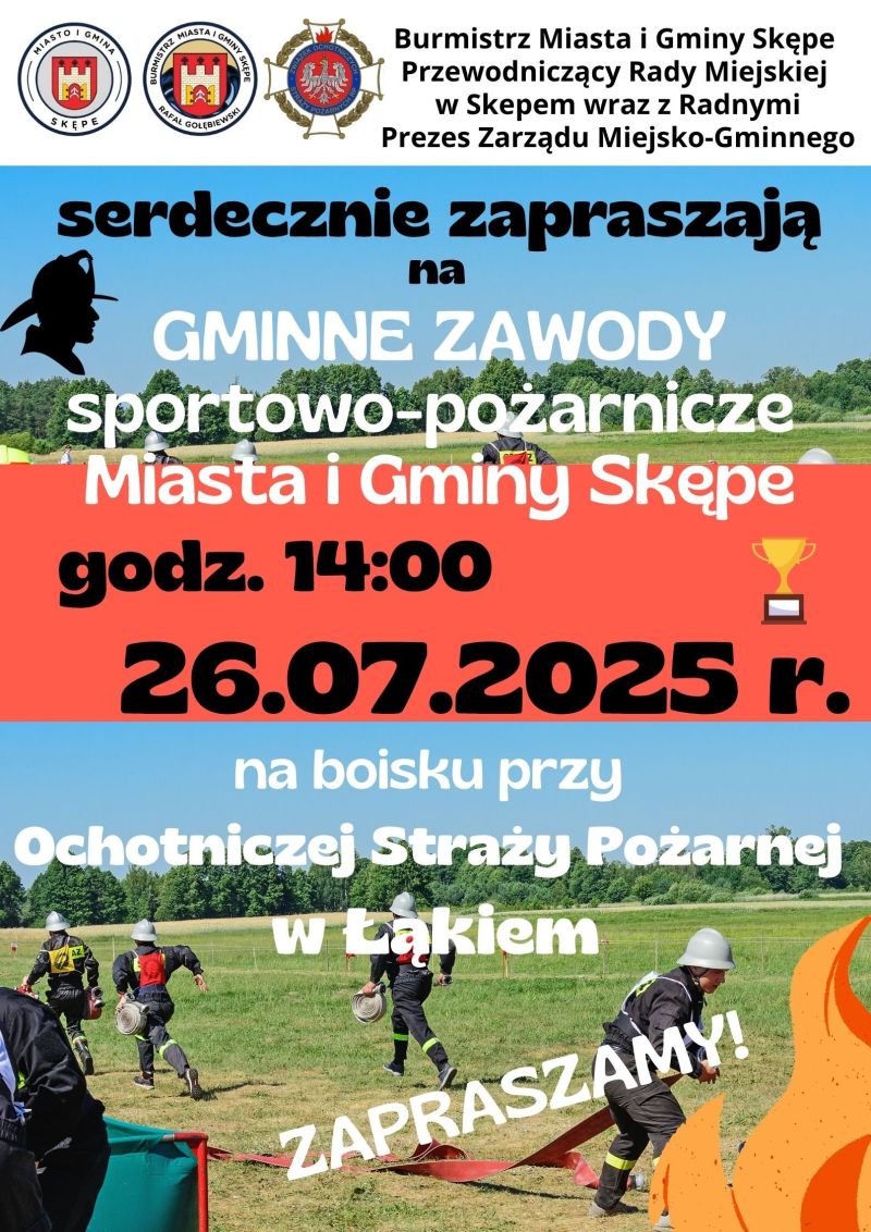 GMINNE ZAWODY STRAŻACKIE - Plakat informacyjny