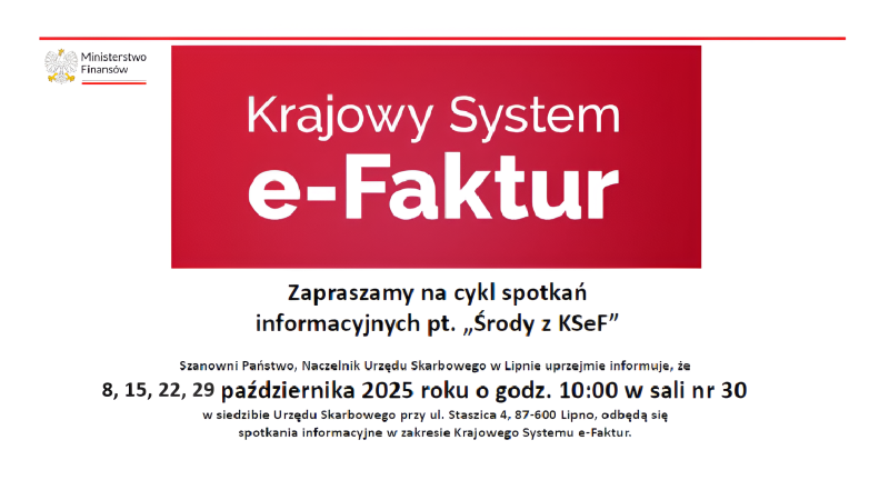 Środy z KSeF - harmonogram spotkań