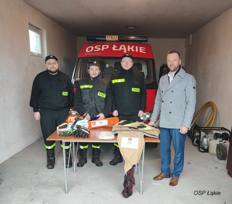 OSP Łakie - przekazanie sprzętu