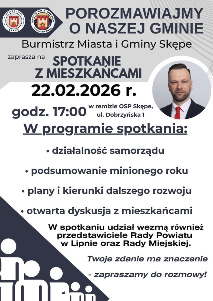 Plakat informacyjny - spotkanie z&nbsp;mieszkańcami