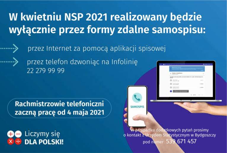 Informacja o metodach realizacji NSP2021 kwiecień