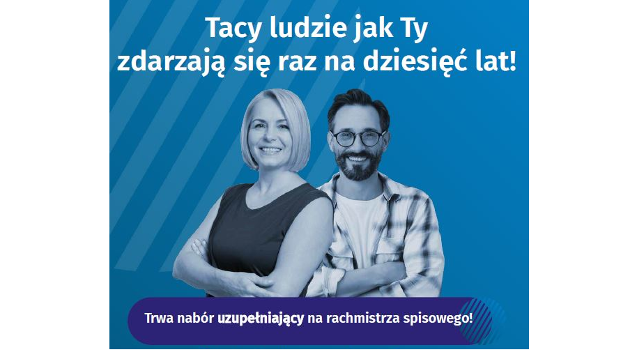 Plakat naboru uzupełniającego na rachmistrza