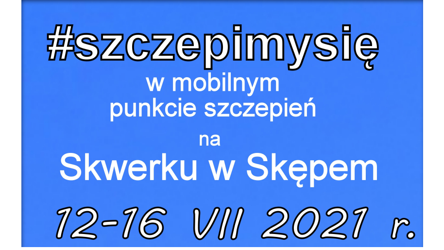 Plakat mobilny punkt szczepień