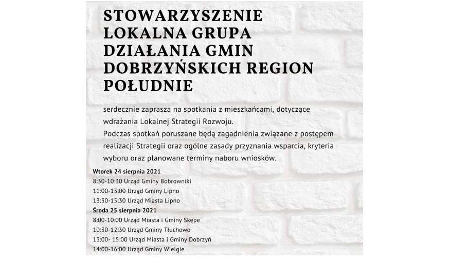 Harmonogram spotkań z mieszkańcami