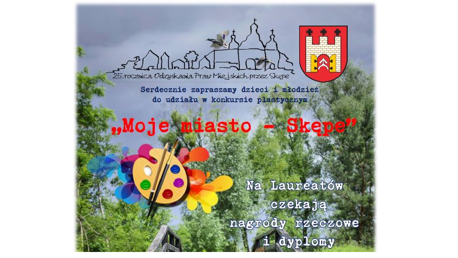 Plakat konkursu Moje miasto Skępe