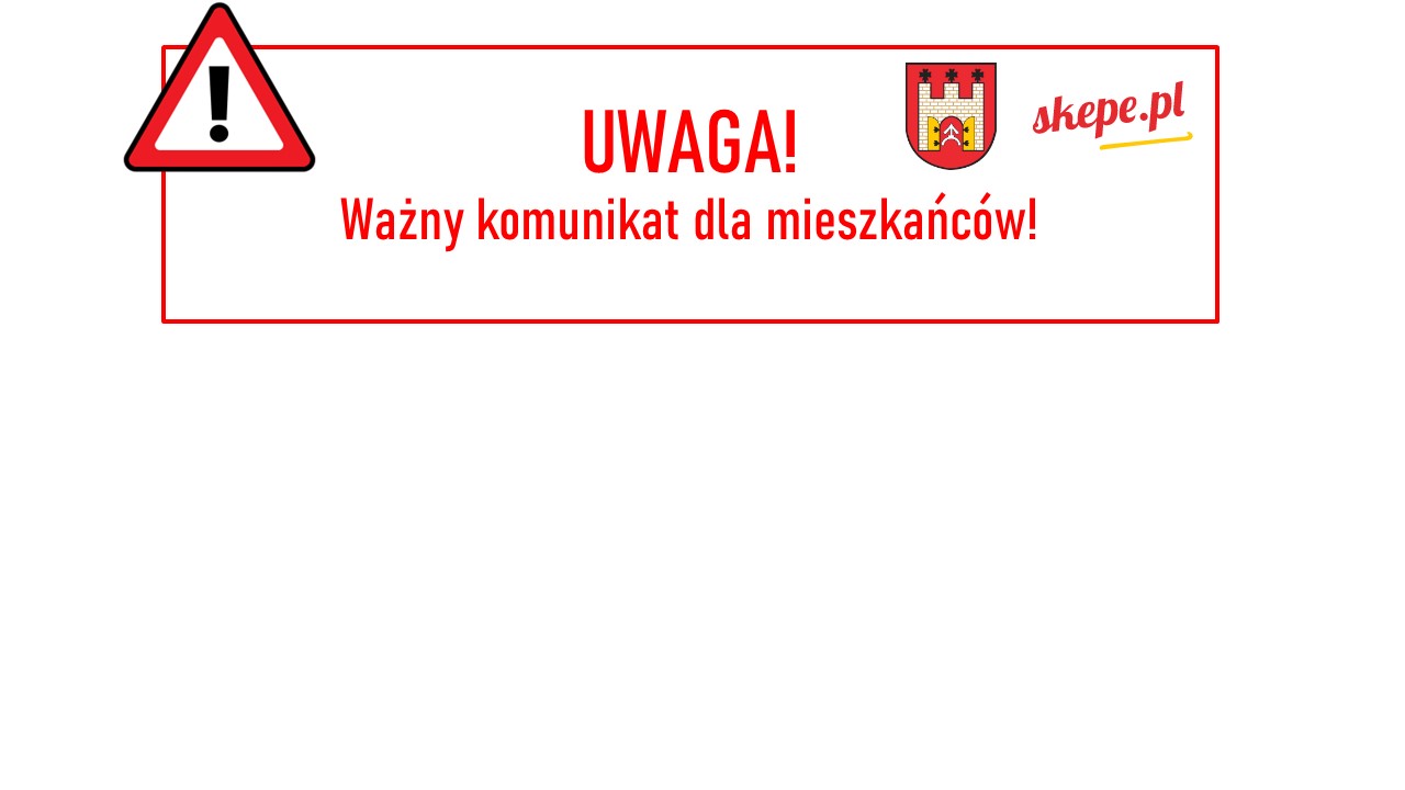 Grafika ważny komunikat dla mieszkańców