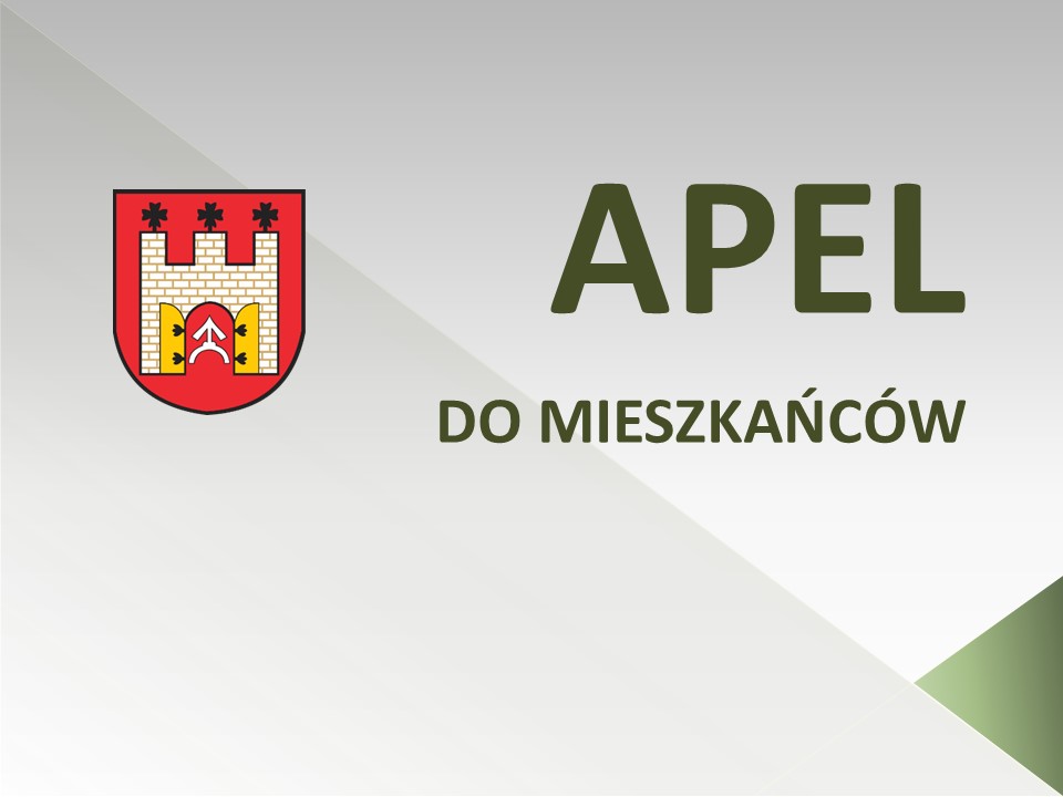 APEL DO MIESZKAŃCÓW