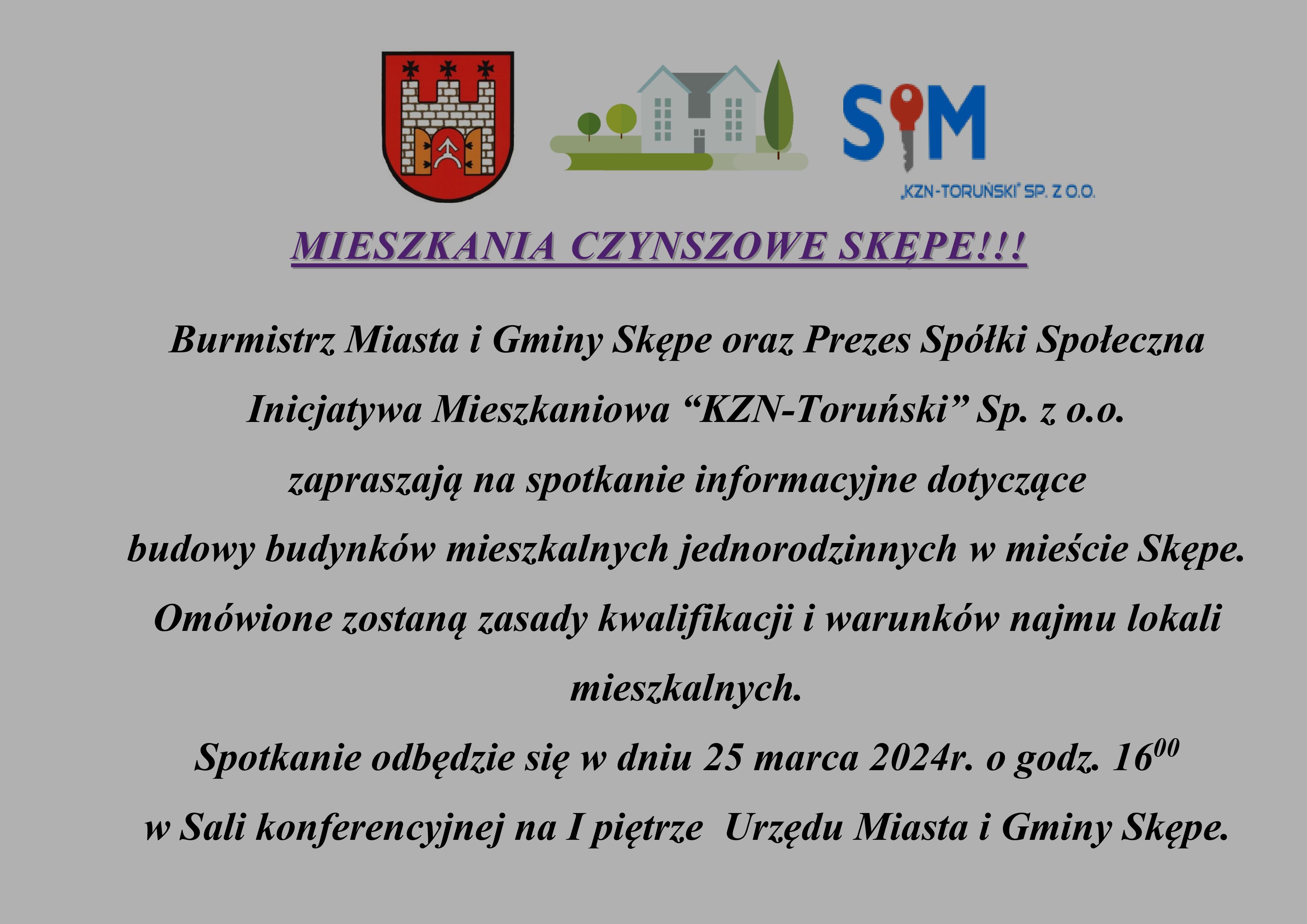 Mieszkania czynszowe w Skępem!