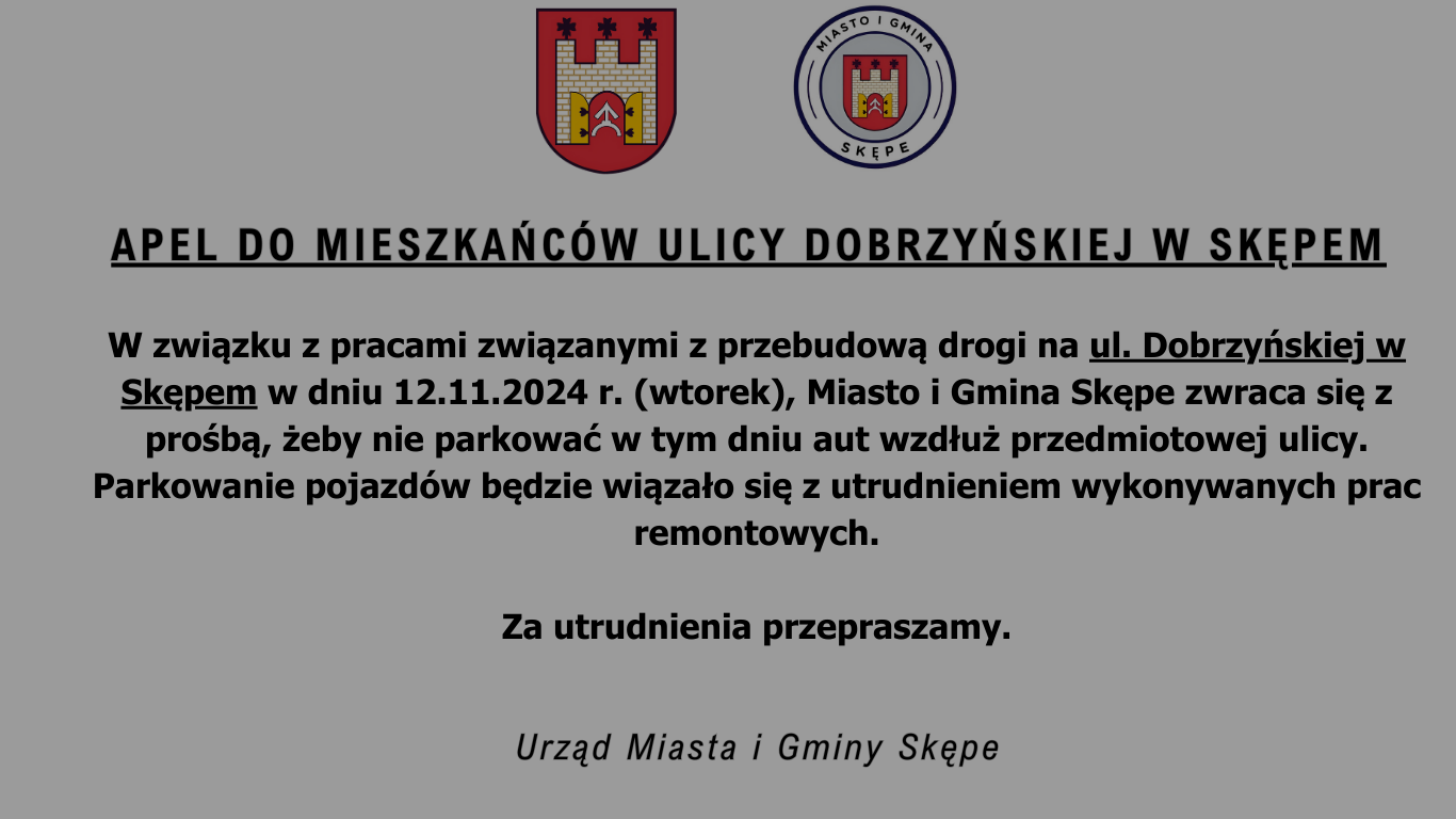 Prosimy nie parkować