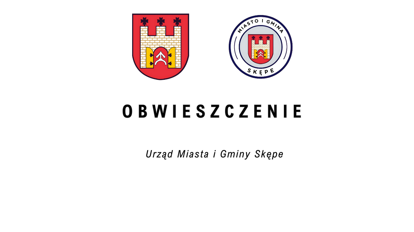 Obwieszczenie Urzędu Miasta i Gminy Skępe