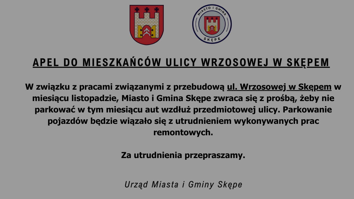 Prosimy nie parkować!