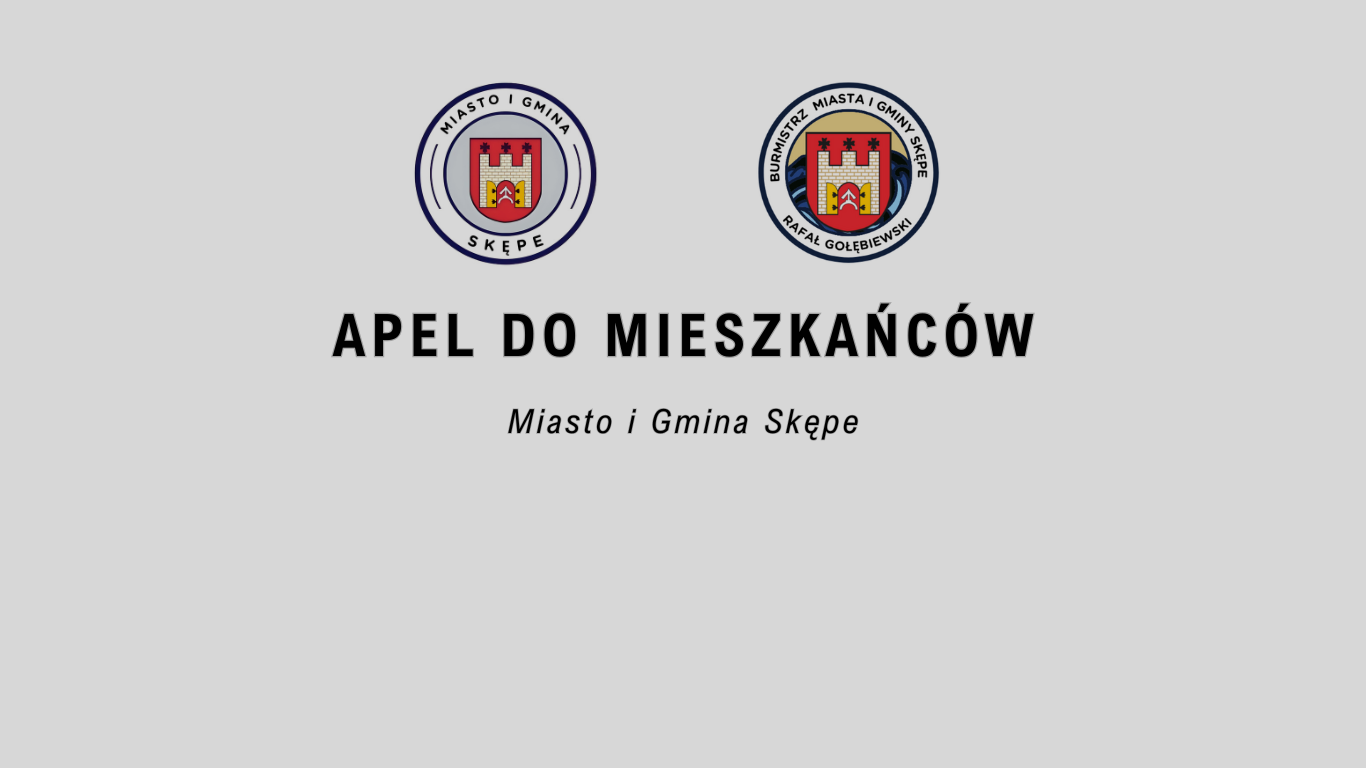 Apel! Oszczędzamy wodę.