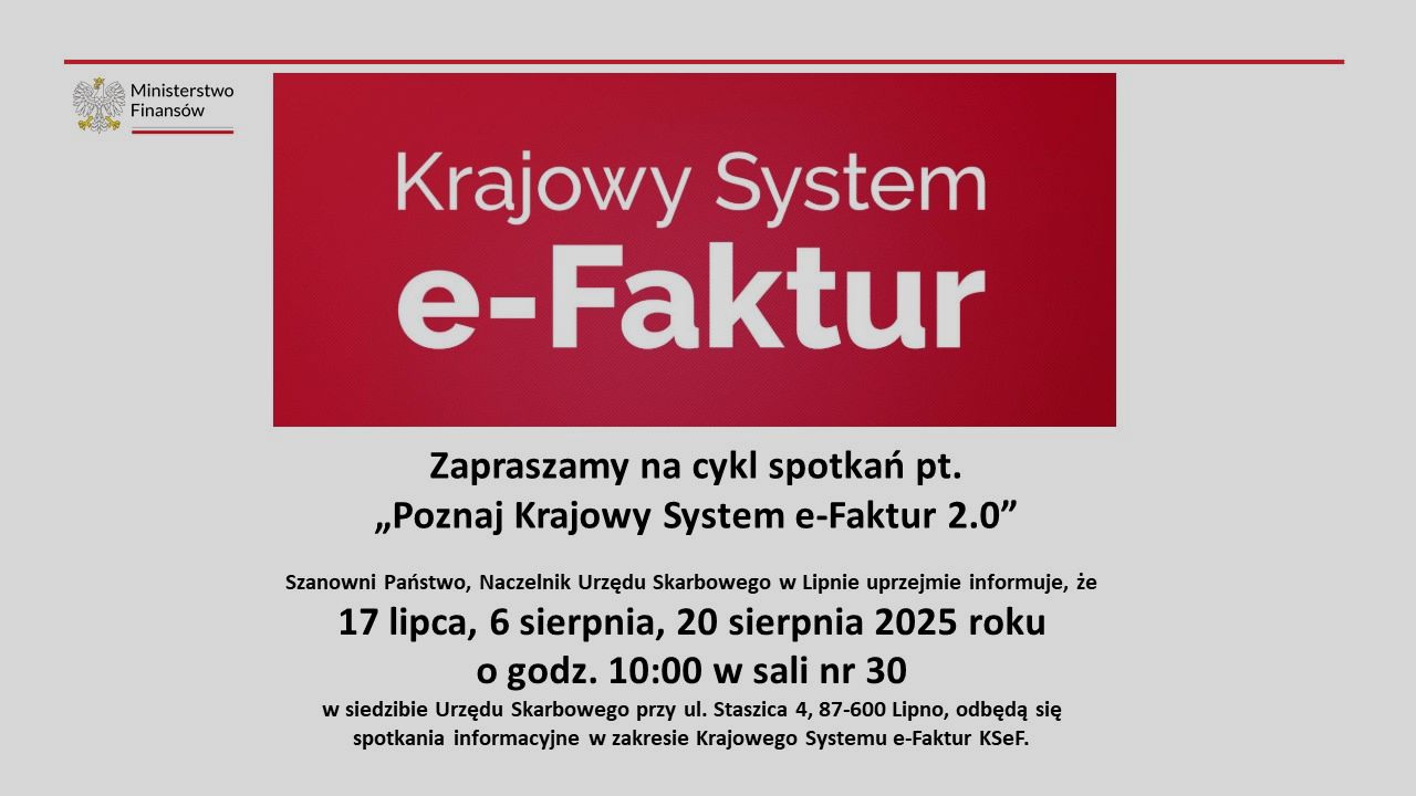 KSeF - spotkania informacyjne